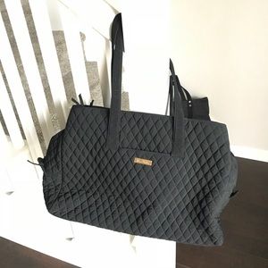 VERA BRADLEY LARGE QUILT BAG Weekender solid black